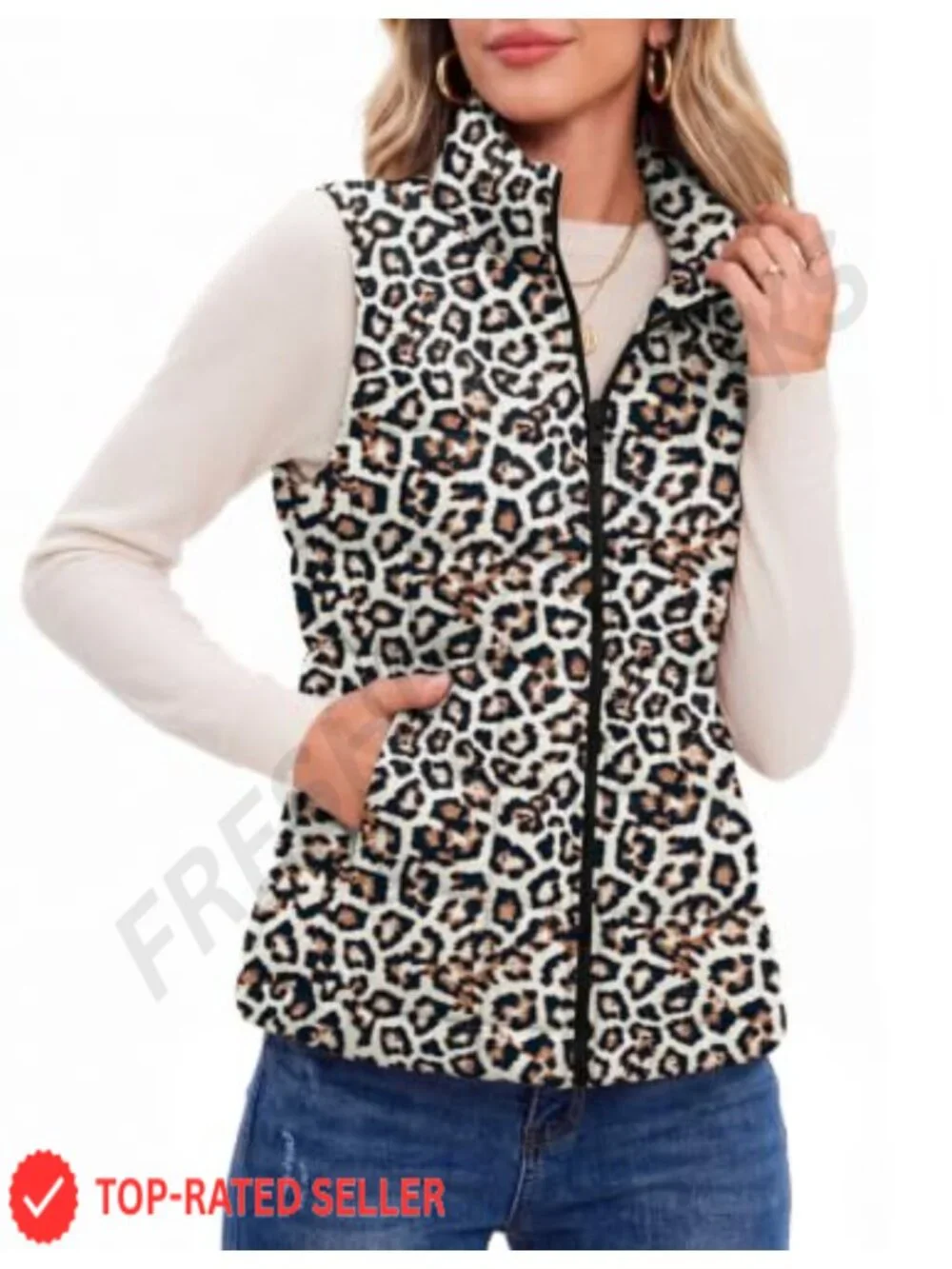 Women's Quilted Puffer Vest Lightweight Sleeveless Zip Up Outerwear
